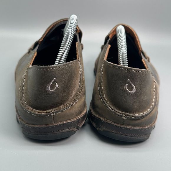 Olukai Moloa Men\'s 8.5 Brown Leather Casual Shoes Slip-On Low Top Sneakers main image 2